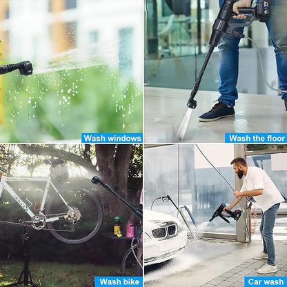 Pressure Washer Cordless Battery Powered 1450PSI with 2×4.0Ah Battery,Battery Operated Pressure Washer,Portable Power Washer Handheld for Car Cleaning