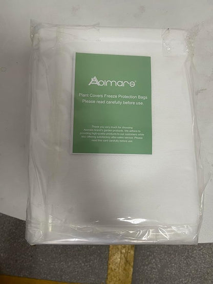 Abimars Thicker Plant Covers Freeze Protection Jacket 2.36 oz/yd², 3.3'x3.3' Reusable Winter Plant Covers with Drawstring & Zipper, 2 Pack Light, Porous Fabric for Plant Breathing