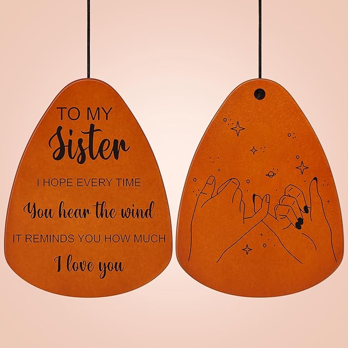 Sister Birthday Gifts, Sister Gifts for Birthday, Mothers Day, Thanksgiving, Christmas, 32 Inch Wind Chimes Gift for Home Decor