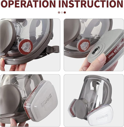 Reusable Respirator Mask - Respirator Mask with Filters, Dust Mask for Spray Paint Chemicals Epoxy Resin
