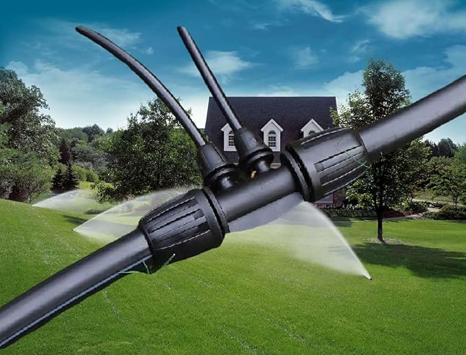 10PCS 1/2 Inch to 1/4 Inch Tubing Irrigation Fittings for (1/2'' ID x 0.60''-0.63'' OD) 16mm Drip Tubing,Locked Barbed Tee Connectors, Anti-Drop Straight Tee for Irrigation Tubing (4 Way)