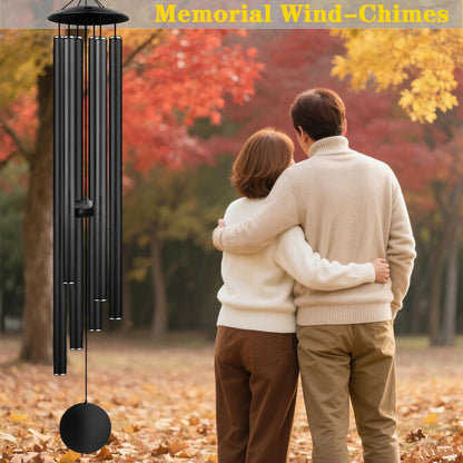 Large Memorial Wind Chimes, 67'' Deep Tone 6 Heavy Tubes Soothing Tones Windchimes for Outside Garden Patio Hanging Decor, Sympathy Gifts, Memorial Wind Chime Best Gift for Mom Women Grandma Neighbors