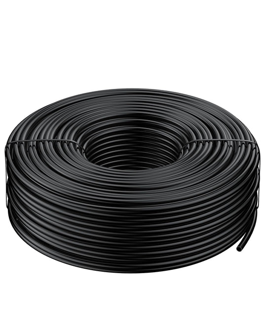 Pawfly 200 ft. 1/4 Drip Irrigation Tubing, Black Distribution Tubing for Drip Irrigation System, Polyethylene Drip Line, Drip Irrigation Hose Tube for Quick-Connect Drip Irrigation Emitters