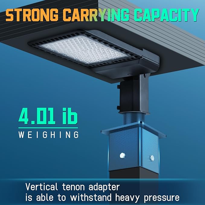 Tenon Bracket for 4" Square Pole with 2 3/8" O.D. Vertical Pole Mounting Bracket Arm Steel Heavy Duty Dark Bronze Slip Fitter Mount Accessories for Parking Lot Light Street Area Lighting