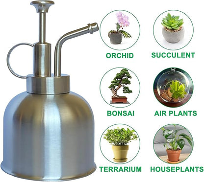 Stainless Steel Plant Sprayer, Small Watering Can for Indoor Potted Plants