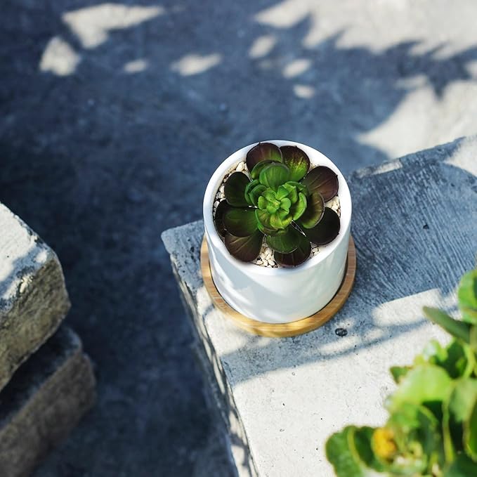 5 Pcs Faux Succulents Set, Realistic Fake Succulents, Artificial Hanging Ornaments Fleshed Plant Textured for Home Garden Wedding Party Decoration (Green)