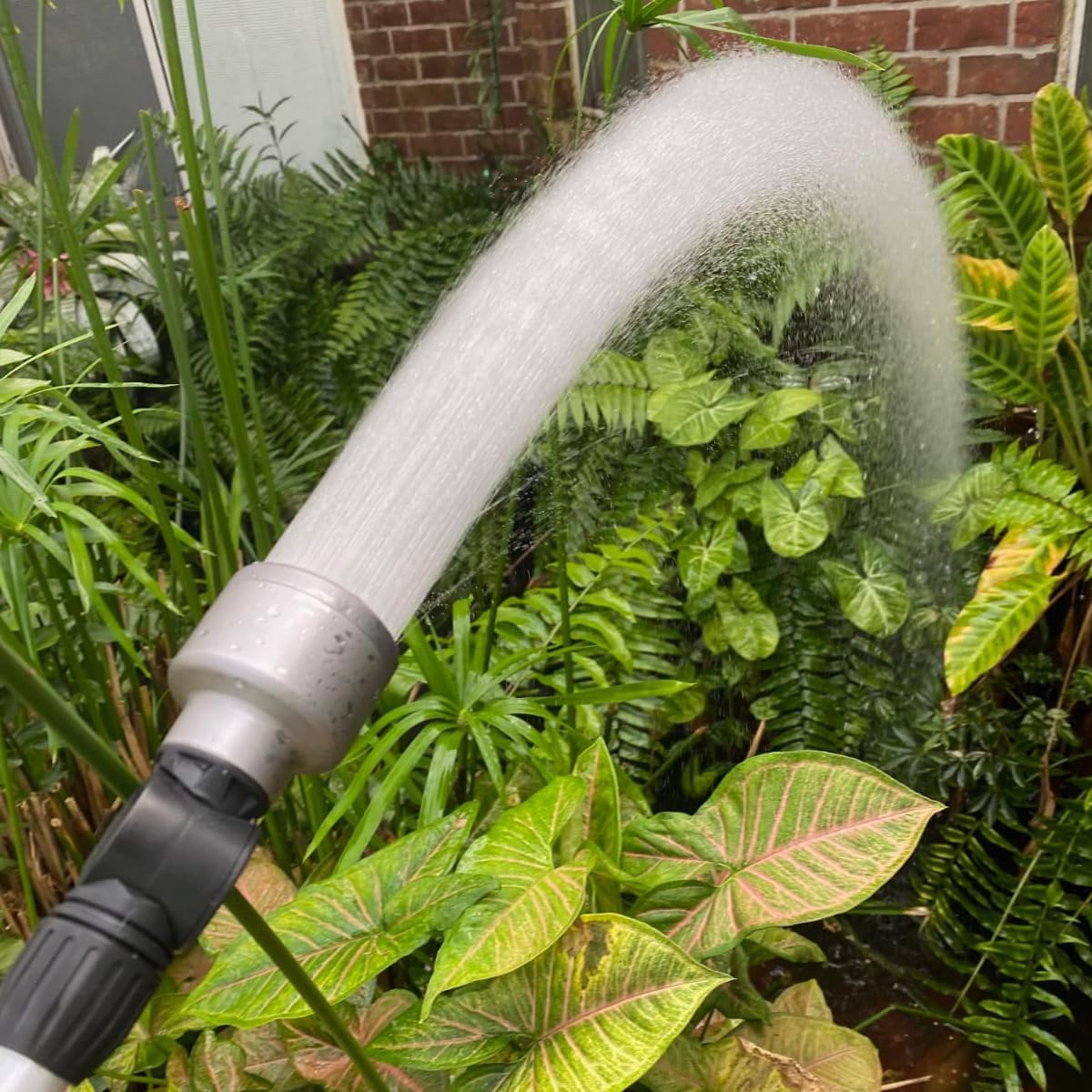 STYDDI Soft Rain Watering Wand with Pivoting Head and Thumb Control, 18" Gentle Classic Rain Wand with 1008Holes Stainless Head, Perfect for Hanging Baskets, Planters, Greenhouses and Seedbed