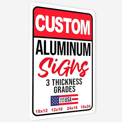 18x24" Custom Aluminum Sign with Text, Personalized Metal Sign for Outdoor, Customized Aluminum Signs for Business, Office or Home (Vertical)