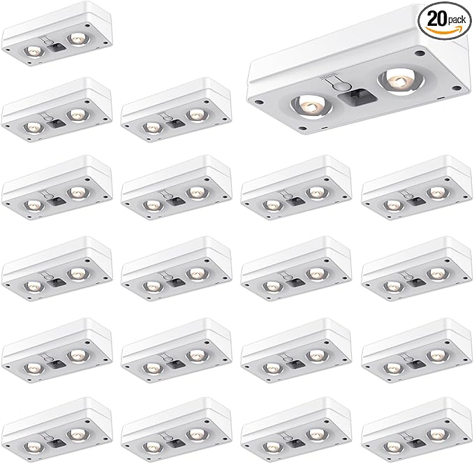 Solar Fence Lights 20 Pack, 50 Lumens Outdoor Solar Lights with 12 Modes RGB Color Glow LED，Waterproof, Solar Lights for Patio, Backyard, Deck, Fence, Railing(White Shell)