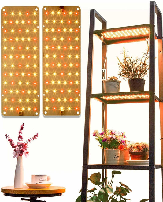 DOMMIA Grow Light, 20W Ultra-Thin Panel Grow Lights for Indoor Plants, High PPFD Full Spectrum, Dimmable, 6/12/16H Timer Auto on/Off, Suitable for Indoor Growing, Warm White 1-Pack