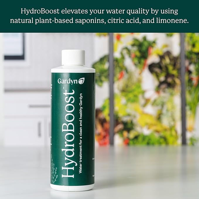 Gardyn HydroBoost for Gardyn Hydroponic Indoor Gardens - 250 ML (Plant Based Water Treatment-Lowers PH, Balances Plant Nutrients & Reduces Need for More Intensive Hydroponic Growing System Cleanings)