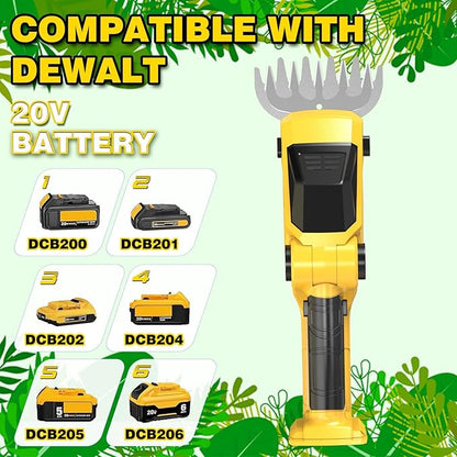 Cordless Hedge Trimmer for Dewalt 20V Battery(No Battery),2200RPM Cordless Mini Grass Shears,2 in 1 Handheld Electric Hedge Trimmer/Grass Cutter, Shrub Trimmer Bush Trimmer for Gardening,Lawn,Yard