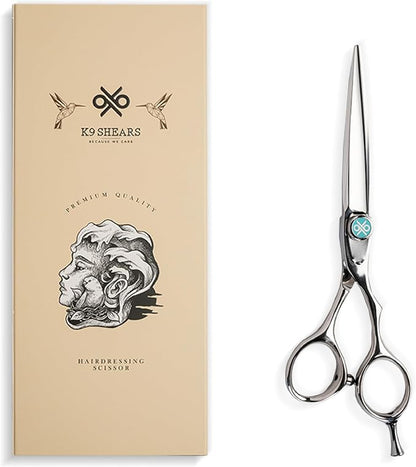 6" Professional Hair Scissors – Barber Shears Made with Premium VG10 Steel, Lightweight, Razor-Sharp, Handcrafted with Ergonomic Handle and Convex Blade, Also Great for Home Use | K9 Shears