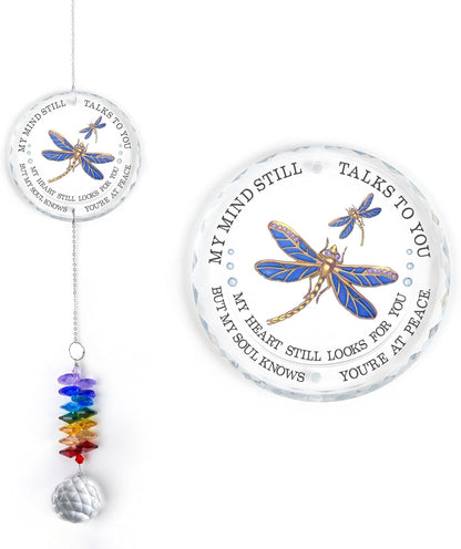Memorial Suncatcher - Sympathy Gift for Loss of Loved One - Crystal Rainbow Maker - Bereavement Keepsake - Hanging Crystal Decor - Loss of Family Friend Pet - Suncatcher Ornament