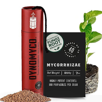 DYNOMYCO Granular Mycorrhizal Fungi Inoculant, 200g / 7oz – Boosts Root Growth, Yields & Nutrient Uptake – 900 Propagules/g, Concentrated Granules, & OMRI Listed – Biofertilizer for Plant Growth