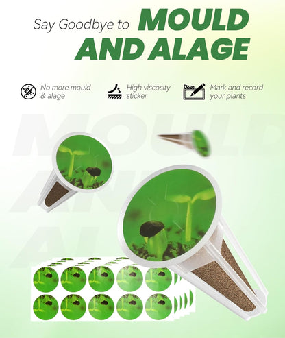 RAINPOINT 134PCS Hydroponic Pods Kit - Seed Pod Kit for Aerogarden and All Brand - 1 PCS AB Food, 2 PCS Fertilizer, 13 PCS Baskets, 13 PCS Covers, 52 PCS Grow Sponges, 52 PCS Labels, 1 PCS Tweezers