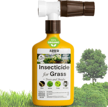 Organic Insecticide for Lawns, Trees & Shrubs – 16oz Ready-to-Spray – Lawn Insect Killer for Grubs, Armyworms & Beetles – Gentle on Grass, People & Pets – Outdoor Bug Spray for Lawn Yard Pest Control