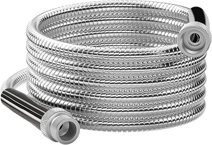 SPECILITE Stainless Steel Garden Water Hose 75 FT, Flexible and Lightweight Pipe, Non-Expandable Heavy Duty Metal Waterhose with Aluminium Fittings for Reel, Yard, Outdoor, Boat