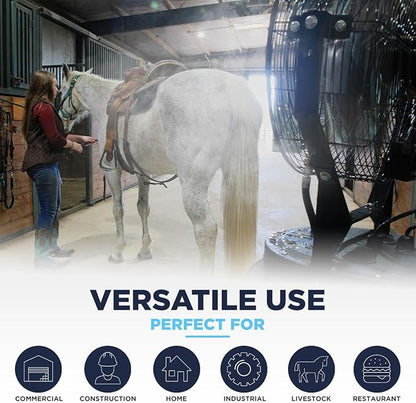 Maxx Air Heavy Duty Industrial 40 Gallon Portable Outdoor Misting Fan - Powerful Misting Outdoor Fan - 180 PSI Swamp Cooler for Cooling Large Areas