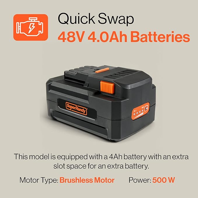 SuperHandy Electric Tugger Cart, Industrial Tow Tractor Riding Scooter - 1 Seater, 2600 lbs Towing Cap, 350 lbs load cap, 48V 4Ah Li-Ion Battery - For Warehouse Material & Mobility Personnel Transport