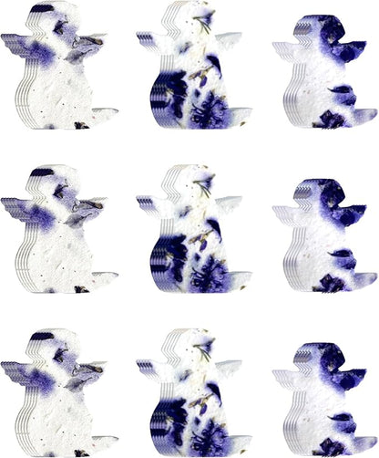 24pcs Seed Paper – Pink Plantable Wildflower for Pet Lovers, Pet Owners, Memorials & Other Milestone Celebrations (Purple - Dog)