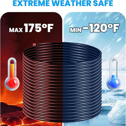 3/8 Inch Self Sinking Aeration Hose for Aquaculture Fountain Irrigation Aerator Hose Kit with 4 Menders and 4 Stainless Steel Clamps