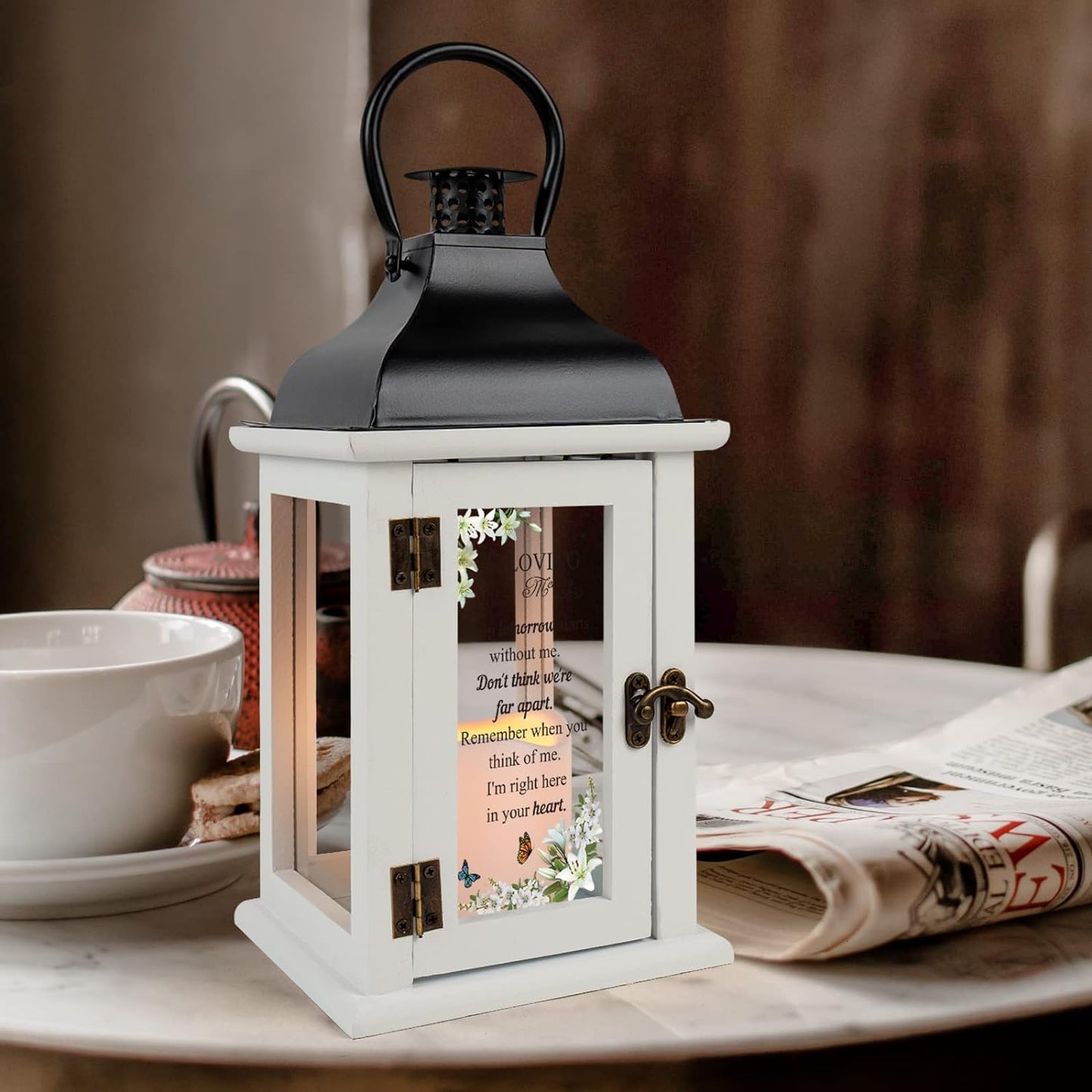 Memorial Lantern - Bereavement Sympathy Gifts for Loss of Loved One Memorial Gifts for Loss of Mother Loss of Father Remembrance Gifts