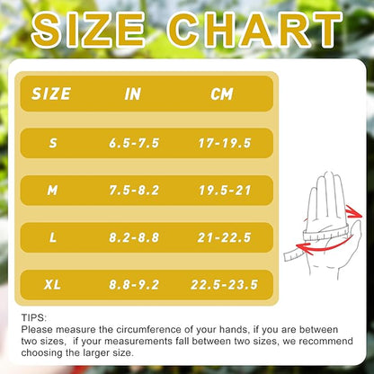 HANDLANDY Men Leather Gardening Gloves, Utility Work Gloves for Mechanics, Construction, Driver