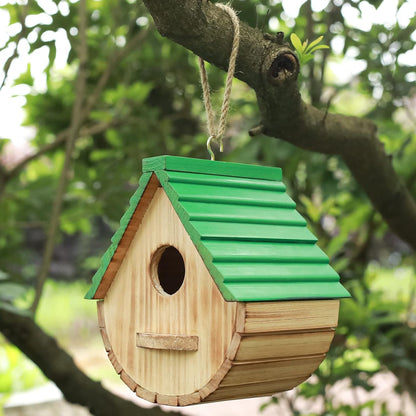 STARSWR Bird House,Outdoor Birdhouse, Wooden Bird Houses for Outside Clearance Bluebird Finch Cardinals Hanging Birdhouse Garden Viewing