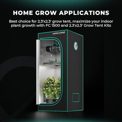 2024 MARS HYDRO FC1500 EVO 150W, Samsung LM301H EVO LED Grow Light 2x2 ft Coverage Full Spectrum Daisy Chain Dimmable Bar Style Grow Lamp for Indoor Plants