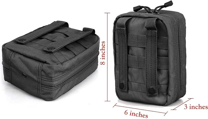 Carlebben EMT Pouch MOLLE Ifak Pouch Tactical MOLLE Medical First Aid Kit Utility Pouch (With Medical Supplies)