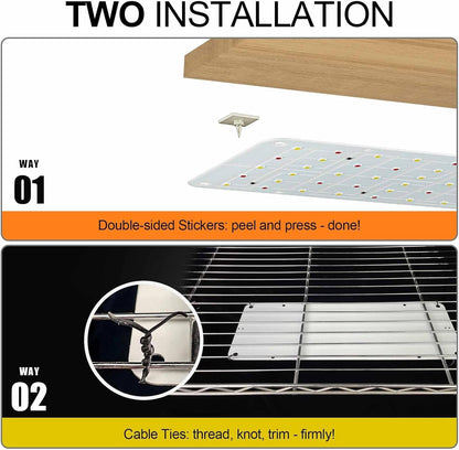 DOMMIA Grow Light, 20W Ultra-Thin Panel Grow Lights for Indoor Plants, High PPFD Full Spectrum, Dimmable, 6/12/16H Timer Auto on/Off, Suitable for Indoor Growing, Warm White 2-Pack