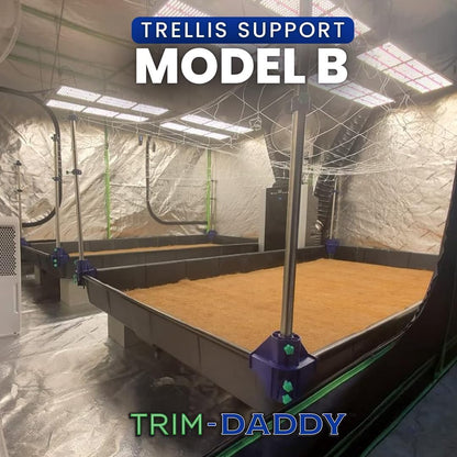 Trim Daddy Trellis System Support Kit (Model B) - for Climbing Plants | Round Corner | Ideal for Hydroponics Growing System, Greenhouse & Garden