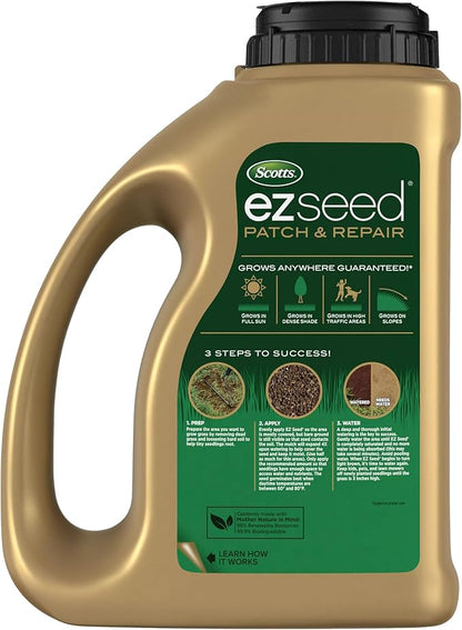 Scotts EZ Seed Patch & Repair Southern Gold Blend for Tall Fescue Lawns, Mulch, Grass Seed and Fertilizer for Bare Spots and Repair, Bred for The South, 3.75 lbs.