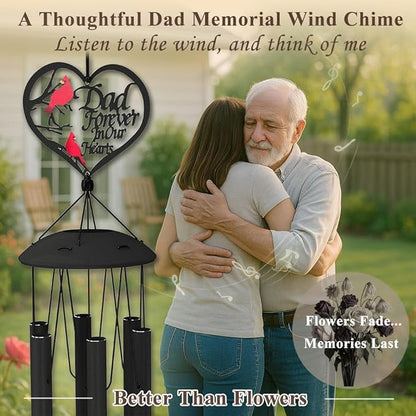 Memorial Gifts for Loss of Dad, 36" Sympathy Wind Chimes for Loss of Father, WindChimes in Memory of a Loved One, Dad, Remembrance/Condolence/Bereavement Gifts in Memory of Father