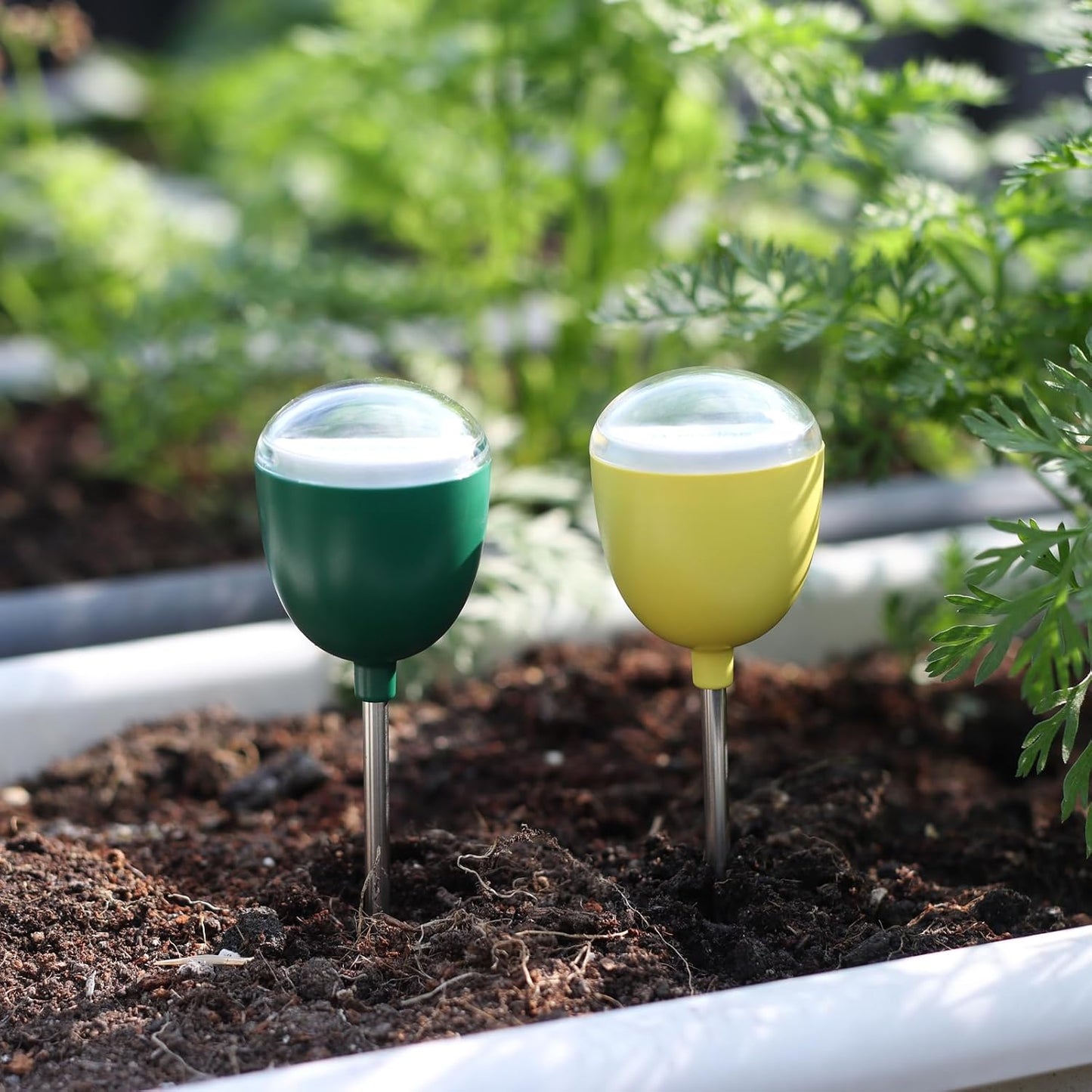 Soil Moisture Meter for Plant No Power Required Soil Hygrometer Plant Water Meter for Indoor and Outdoor Hous Plants, Garden, Farm, Lawn - Green