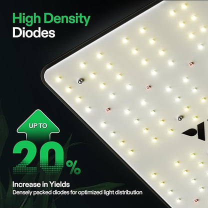 VIVOSUN VS1000 LED Grow Light with Full Spectrum Diodes & Sosen Driver Dimmable Lights Sunlike for Indoor Plants Seedling Veg and Bloom Lamps for 2x2/2x4 Tent