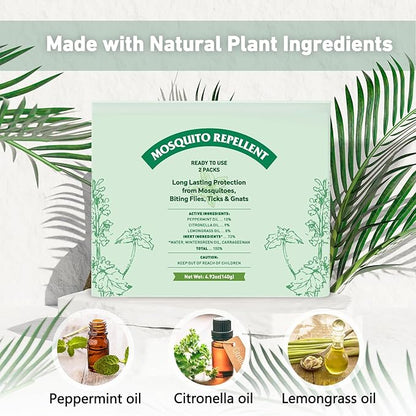 Mosquito Repellent, Peppermint Oil to Repel Mosquito, Ticks, Gnats and Pest, Insect Repellent for Indoor and Outdoor, 2 Packs