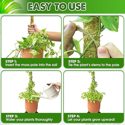 DUSPRO 52'' Forest Moss Pole for Plants, Forest Tall Moss Poles for Climbing Plants Monstera, Sphagnum Moss Stick for Monstera Plant Support, Handmade Plant Stakes for Indoor Plants Grow Upwards