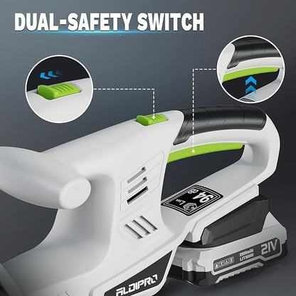 Cordless Hedge Trimmer Ultra-Lightweight 3.7lbs, 18-Inch Blade & 5/8" Cut Diameter, 21V Electric Trimmer Dual Safety Switch, 2.0Ah Battery and Charger, Perfect for Seniors and Women, Home Gardening