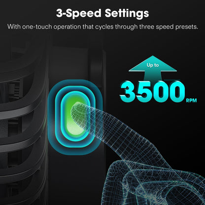 VIVOSUN AeroWave D4, 4” Grow Tent Clip Fan with Detachable Hook, 3-Speed Strong & Quiet Airflow, Adjustable Airflow Angle for Hydroponics, Circulation & Cooling, Black, 2-Pack