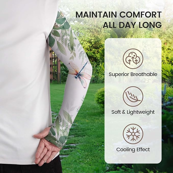 Gardening Sleeves Farm Sun Protection Arm Cooling Sleeves Thorn Proof Garden for Women Men with Thumb Hole