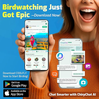 Smart Hummingbird Feeder with Camera Solar Powered, AI Identify, Instant Notification, Leakproof & Ant Moat Bird Feeder with Camera, Hummingbird Feeders for Outdoors, Gift for Bird Lovers (20 oz)