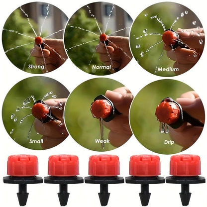 98ft DIY Hose Water Sprinkler for Lawn and Garden with 50 Nozzle, Perfect for Yard Irrigation, Patio, Vegetable Field, roof Cooling, Greenhouse, Parterre, Swimming Pool Spray