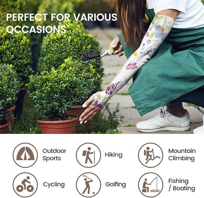 Gardening Sleeves Farm Sun Protection Arm Cooling Sleeves Thorn Proof Garden for Women Men with Thumb Hole
