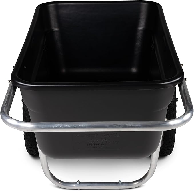 Smart Carts Premium Yard Cart - Strong, Lightweight, and Perfectly Balanced (20" Air Filled Wheels)