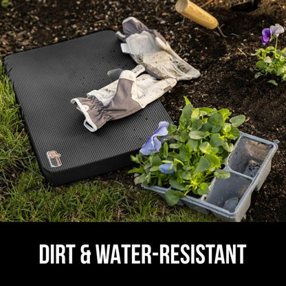 GORILLA GRIP Extra Thick Patent Pending Garden Kneeling Pad, 17.5 x 11 Inch Supportive Soft Foam Knee Cushioning for Gardening, Water Resistant, Bathing Baby Working Supplies, Lightweight 2 Pack Black