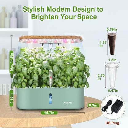 Hydroponics Growing System Indoor Garden: 12 Pods Herb Garden Kit Indoor with LED Grow Light Plant Germination Kit Aeroponic Healthy Fresh Herbs Vegetables Hydroponic Planter for Home Kitchen Office