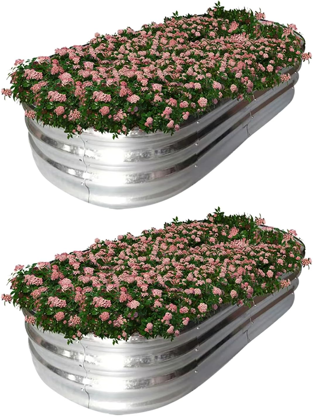 Raised Garden Bed, Raised Beds for Gardening Outdoor for Vegetables and Flowers Ground Planter Box, Galvanized Metal Planter Grow Garden Box,4x2x1ft