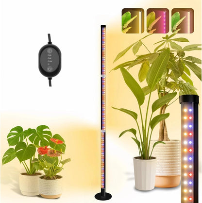 Standing Grow Light with 3 Light Modes & Timer – 48 Inch Vertical Grow Lights for Indoor Plants, Full Spectrum Floor Grow Light with Timer, Tall Grow Lights for Indoor Plants